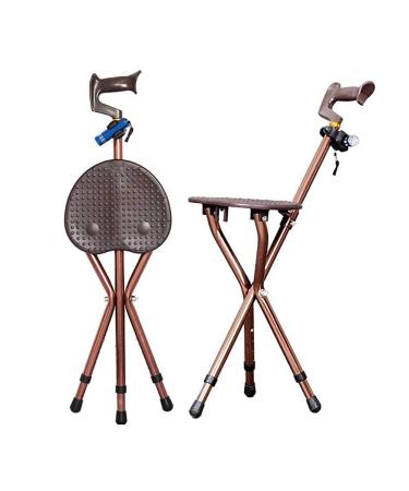 Elderly Walking Stick Chair Multifunctional Crutches Smart Three-Legged Folding Walker Portable Walking Stick for The Elderly Trekking Pole Triangle Stool Interesting Safehappy