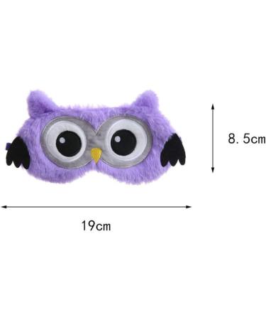 EXCEART Owl Eye Cover - Cute Cartoon Animal Sleep Mask for Kids & Adults - Purple - Buy Online on GoSupps.com