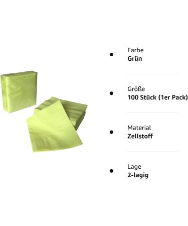 Light Green Paper Napkins 24x24 cm - 2-Ply 100 Pieces - Premium Quality for Events & Parties - Buy Online on GoSupps.com