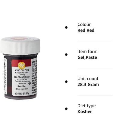 Wilton Red Gel Icing Colour 28.3g - Vibrant Edible Food Coloring for Baking - Buy Online on GoSupps.com