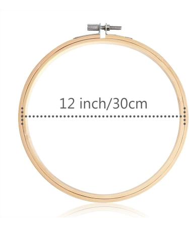 Caydo 12 Inch Bamboo Embroidery Hoop for Cross Stitch and Sewing - Buy Online on GoSupps.com
