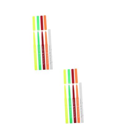 Baluue 10 Pcs Halloween Paint Pen Eye Liner Glow Eyeliner Pencil Women Makeup Tool Stamp Eyeliner Plastic 12.00X0.80X0.80CMx2pcs Assorted Colorx2pcs