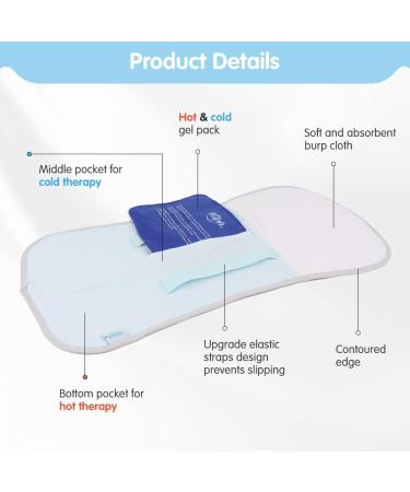 Hilph Baby Cooling Pillow Insert & Heat Belt Gel for Colic Relief | Thermal Pillow for Abdominal Pain & Digestive Disorders - Blue Cooling Pads - Buy Online on GoSupps.com