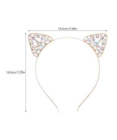 Frcolor Cat Ears Hairband | Rhinestone Cat Ear Headband for Women & Girls | Gold Sparkle Accessory - Buy Online on GoSupps.com