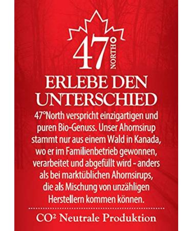 47 North Canadian Organic Maple Syrup - Grade A Amber Gluten-Free Vegan 250g - Perfect for Pancakes & More - Buy Online on GoSupps.com