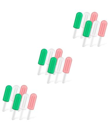 Fomiyes 18 pc ice on the stem silicone to chew chewing gum with handle bred braces accessories braces chicken compartment braces aligner chewy chewy chewing monbons invisible organizers as shown x 3 pieces mediumx3pcs