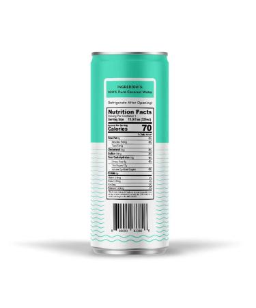 100 Coconuts Pure Coconut Water - 100% Natural & Low Calorie Drink - Pack of 12, 11 fl oz - Electrolyte-Rich, Non-GMO - Buy Online on GoSupps.com