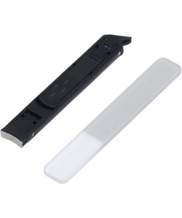 Innovative Stainless Steel Double Ended Nail Clipper Foldable Deformation Slim Design Flat & Beveled Mouth Nail Polishing Pads Stainless Steel Nail Cutter for Men and Women Black - Buy Online on GoSupps.com