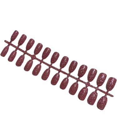 Dajidafu Women Glitter False Nails Artificial Press On Detachable Manicure Tools Shinny Pointed Ultrathin Full Cover Patch Pink - Buy Online on GoSupps.com