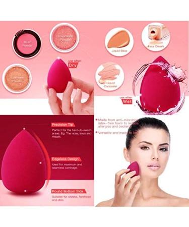 Buy 3 Pack Makeup Sponge Set - Latex Free Powder Puff & Soft Foundation Blenders for Flawless Concealer Application | International Shipping Available - Buy Online on GoSupps.com
