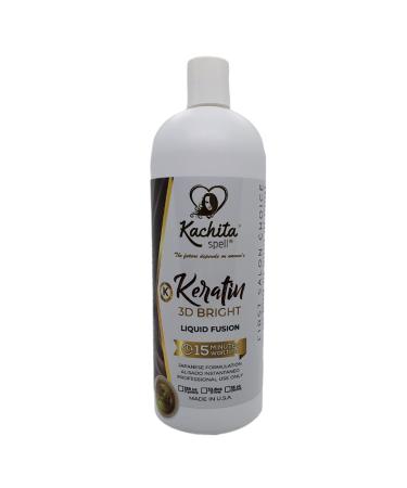 Kachita Spell 3D Hight Bright Keratin Brazilian Keratin Treatment Chocolate Smoothing Treatment Blowout Straightening and Smooths System for Damaged and Dry Hair 1L Professional Results