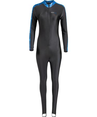 Aqua Blue Sport Skin Spandex Body Suit - Perfect for Surfing, Diving, Snorkeling - 50+ UPF - Small - Buy Online on GoSupps.com