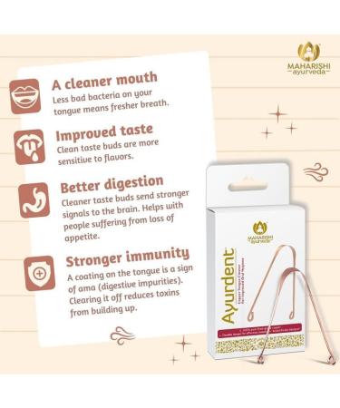 Green Velly Ayurdent Tongue Cleaner for Kids & Adults | Ayurvedic Copper Tongue Scraper Tool (Pack of 2) - Effective Bacteria & Plaque Removal - Buy Online on GoSupps.com