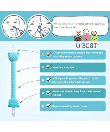 Double-Headed Silicone Soft Cleaning Stick Portable Cleaner Baby Ear Scoop For Nasal Mucus - Buy Online on GoSupps.com