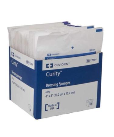 Covidien 7083 Curity Dressing Sponges 6-Ply 4" x 3" Size (Pack of 600)