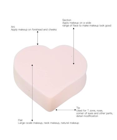 4-Piece Soft Heart-Shaped Makeup Sponge Set - Wet & Dry Powder Blender for Flawless Foundation - Essential Makeup Tools for Women - Buy Online on GoSupps.com