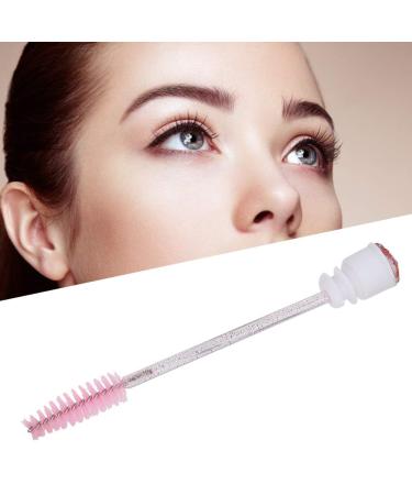Eyelash and eye brow applicer bars easy to stow eyebrow brush for eyelash extensions while traveling everyday use for combing and brushing eyelashes and (pink)