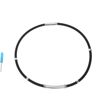Adjustable Magnetic Balance Necklace for Men & Women - Sports Silicone with Negative-Ion Metal Rings | International Shipping Available - Buy Online on GoSupps.com