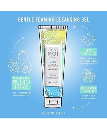 C'est Moi Gentle Foaming Cleansing Gel | Organic Aloe & Calendula | Fragrance-Free Gel Cleanser | 4 fl oz - Buy Online on GoSupps.com