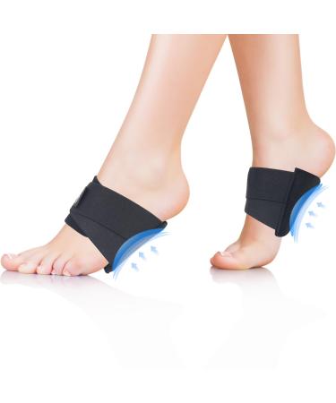 Hilph Copper Arch Support Brace for Women & Men Plantar Fasciitis Relief Wrap with Built-in Orthotic Support Copper Compression Arch Support for Flat & Fallen Feet High Arch Foot Pain (1 Pair) Foot Arch Brace with PP Support