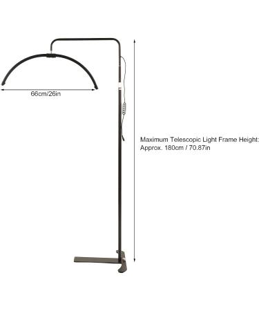 Cryfokt Eyelash LED Floor Light | 360 Adjust | Half Moon Lamp with Phone Holder | Adjustable Brightness | Ideal for Lash Extensions and Skincare - Buy Online on GoSupps.com