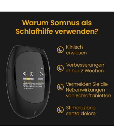 Tenscare Somnus CES Sleep Aid Device - Clinically Proven Insomnia Relief Enhances Sleep Mood & Reduces Anxiety - Buy Online on GoSupps.com