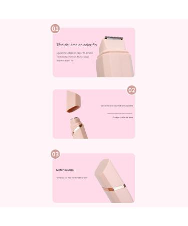  pilateur lectrique Femme | pilateur Bikini Double T te Imperm able | Visage Corps Voyage Zones Sensibles Aisselles Jambes - Buy Online on GoSupps.com