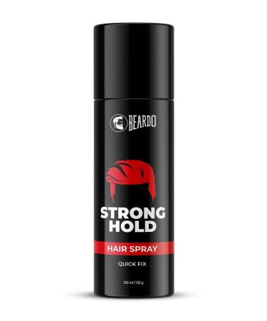 Bear'do Strong Hold Hair Spray 192 ml | Hair Spray for Men | Hair Styling Spray | Hair Setting Spray | Hair Fixing Spray | Strong Hold | Natural Shine Black