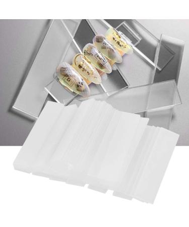 50 PCs Nail Art Color Card False Nail Art Tip Nail Spire Strip Nail Gazette Nail stick Display point tip Transparent nail tip display for household nail salon
