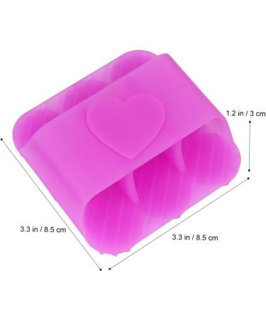 Tovinanna Silicone Scalp Massage Brush Purple Hair Scales Brush for Head Cleaning & Relaxation (8.5x3cm) Perfect for At-Home Spa Treatment - Buy Online on GoSupps.com