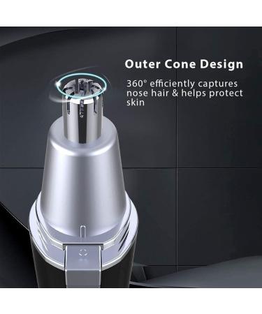 Nose and Ear Hair Trimmer - Portable Waterproof Battery-Operated for Men & Women - Easy to Clean Stainless Steel (Black - Buy Online on GoSupps.com