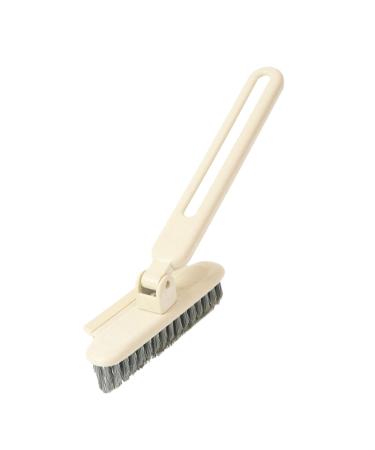 Crevice Brush Multi-Function Rotating Crevice Brush Kitchen Toilet Stove Brush Bathroom Tile Brush Cleaning Brush with Clip Scraper No Dead Angle Cleaning Brush Creamy