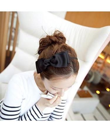 Buy Miya High-Quality Black Satin Bow Hairband for Girls | Stylish Hair Accessory - International Shipping - Buy Online on GoSupps.com