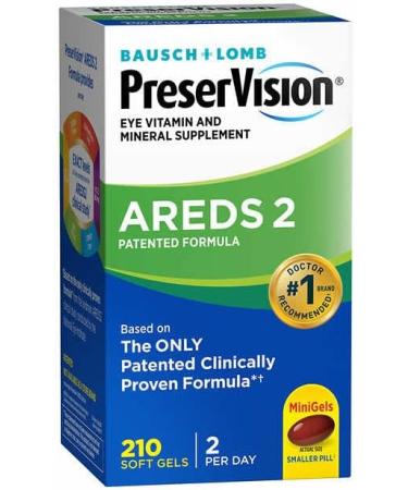 Bausch + Lomb Preser-Vision AREDS 2 Formula Supplement (210ct), Lutein Nutritional Supplements,Carotenoids Nutritional Supplements by Brand Preser-Vision