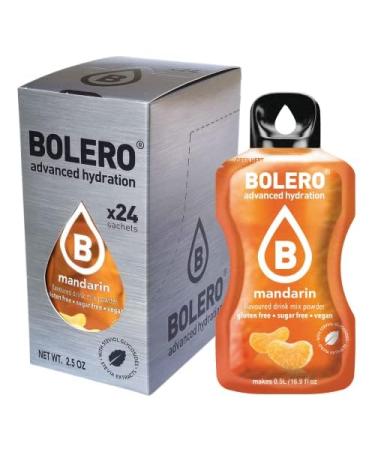 Bolero MANDARIN 24x3g | Sugar-free juice powder, sweetened with stevia + vitamin C | for children and athletes | gluten-free, vegan | mandarin flavor