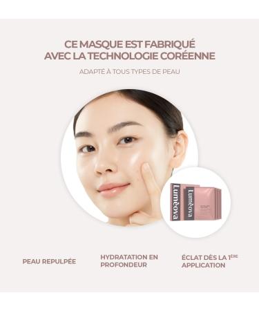4 Masques Collag ne Visage Korean Masque Hydrogel Seconde Peau Hydratation 4h Anti-Rides clat Hydratation Intense Collag ne Marin & Acide Hyaluronique | Pack de 4 x 34 g Lum ova Paris - Buy Online on GoSupps.com