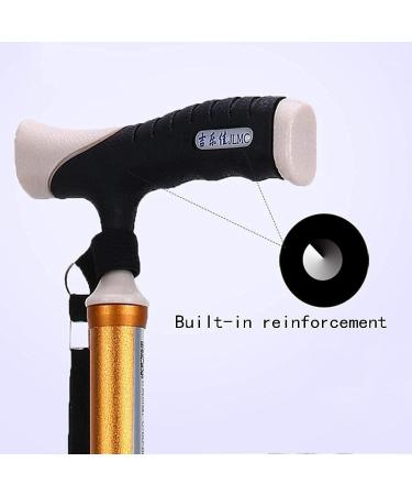 Crutch Four-Legged Elderly Folding Cane Telescopic Adjust Non-Slip Light Ltifunction Aluminum Alloy Family - Buy Online on GoSupps.com