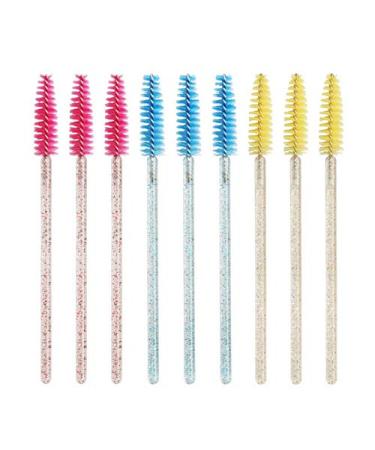 200Pcs Disposable Eyelash Mascara Brushes | Spoolies for Eyelash Extensions | 4 Color Bendable Brush Head | Bulk Lash Wands - Buy Online on GoSupps.com