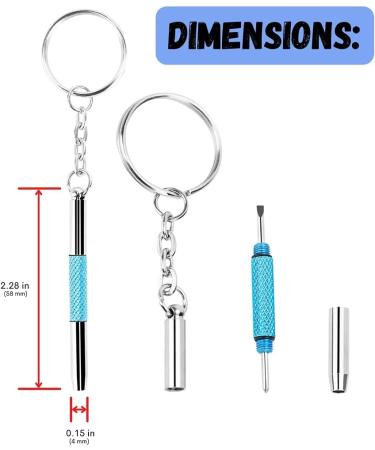 UNEAK 3-in-1 Mini Eyeglass Screwdriver Repair Kit with Keychain - Precision Set for Glasses, Sunglasses, Watches, Electronics, and Jewelry - Buy Online on GoSupps.com