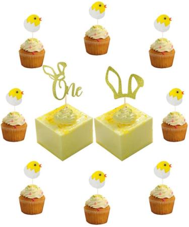 Chick Cake Pick 14pcs Easter Bunny Egg Cupcake Toppers Bunny Ear Cake Toppers Rabbit Cupcake Picks Glittering Cake Picks Birthday Cake Decorations for Easter Party Chicken/6743 - Buy Online on GoSupps.com