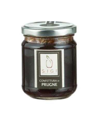 SIGI Azienda Agricola PLUM Jam | Free of Food Dyes Preservatives and Additives | 100% Artisanal and Natural | Handmade and Made in Italy | Jar 220gr.