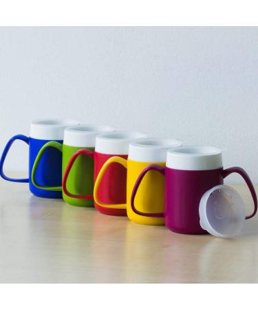 Ornamin Two Handled Mug 140ml Blackberry with Drinking Lid - Model 815 + 814 | Ergonomic Feeding Cup/Mug Aid - 1 Count - Buy Online on GoSupps.com