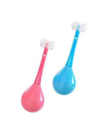 Mobestech 2st Tumbler toothbrush toddom toothbrush toothweed Teeth children dental toothbrush U-toothbrush type silicone