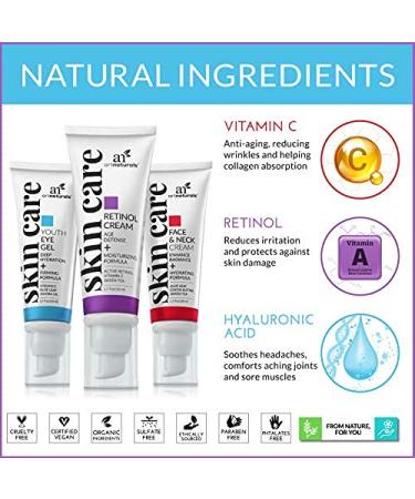 Artnaturals Skin Care Set - Complete Anti-Aging Kit with Eye Cream, Face & Neck Cream, and Retinol Cream - Reduce Wrinkles, Dark Circles - Moisturizer for Women and Men - Buy Online on GoSupps.com
