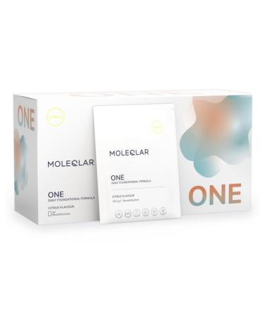 MoleQlar ONE Complex 30 Sachets All-in-One Fundamental Formula Supplement with molecules vitamins and minerals for longevity Just one sachet per day (30 sachets lemon)