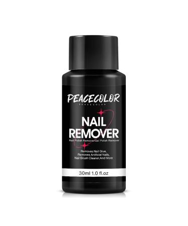 PEACECOLOR 30ML Nail Remover Acrylic Liquid Gel Nail Polish Remover Gel Nail Polish Remover UV LED Nail Polish Remover for Manicures and Pedicures PD01-010