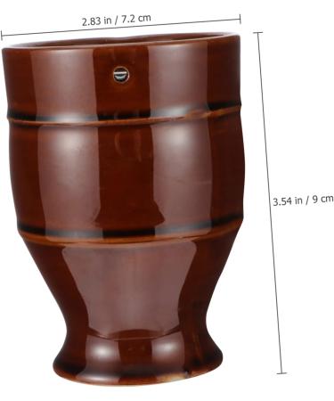 JECOMPRIS Castle Moxibustion Cup - Effective Home Massage Tool for Moxibustion Therapy | 10.5x7.5cm Brown Ceramic - Buy Online on GoSupps.com