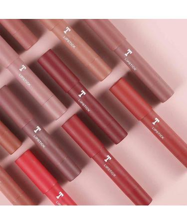 Nude Matte Lipstick Pen Set - 12 Colors, Waterproof & Long-lasting | Non-Fading Matte Lipliner Lip Pen Set for Women & Girls - Buy Online on GoSupps.com