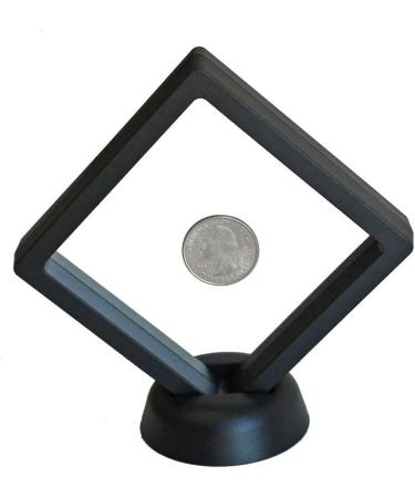 3D Floating Frame Shadow Box | Challenge Coin Display Case | Magic Suspension Stand in Black - Rectangular Shape - Buy Online on GoSupps.com