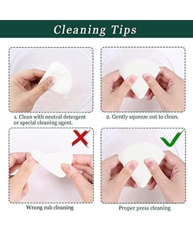 4-Piece Powder Puff Set | Triangle Makeup Sponges for Face & Body | Velour Setting Powder Puff for Loose Mineral Powder - Buy Online on GoSupps.com
